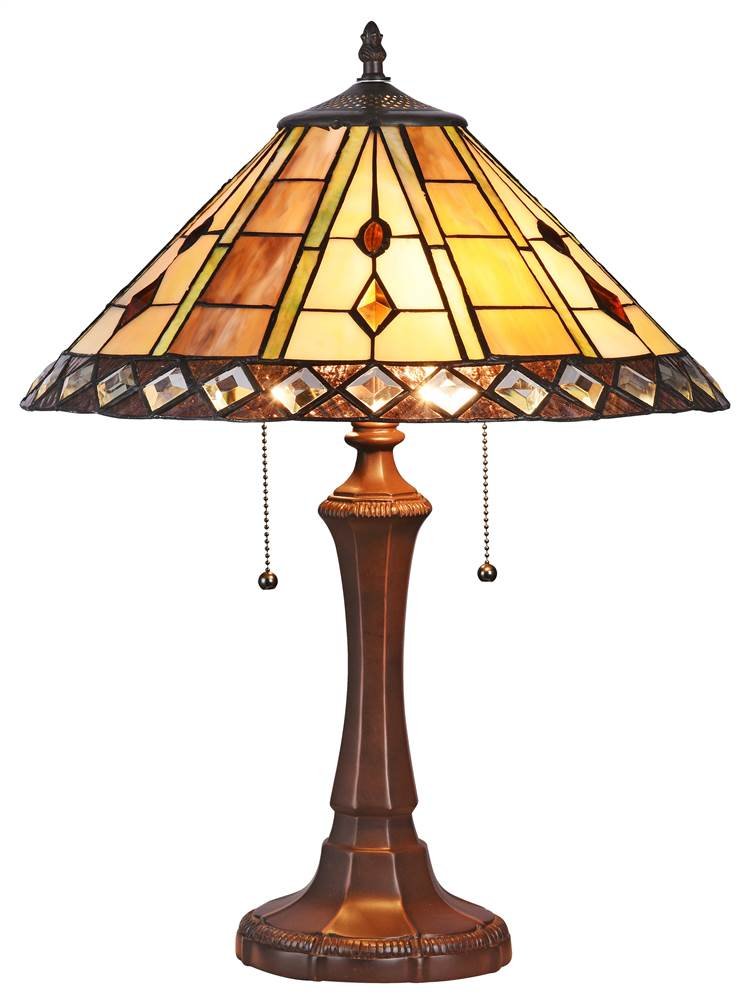 Chloe Table Lamp CH3T991AG16-TL2, Glass, Multicolor