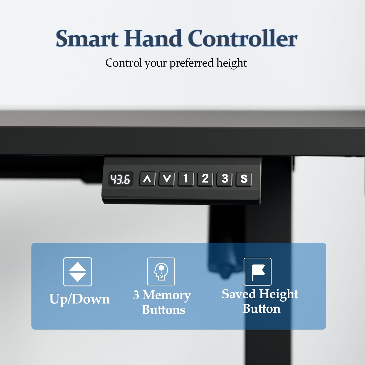 Klicelor L Shaped Standing Desk 63 x 55 Inch, Electric Height Adjustable Corner Desk for Home Office Workstation, Ergonomic Sit Stand Computer Table with Memory Controller, Black