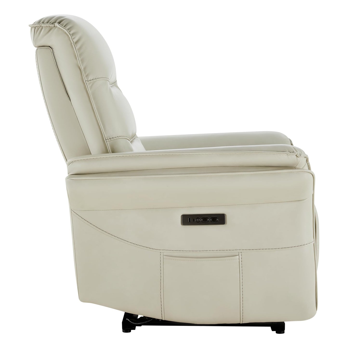 KISLOT Power Recliner Chair with Adjustable Headrest and Footrest, Dual Motor Leather Reclining Chair with USB/Type-C Charging, Zero Gravity Modern Electric Recliner for Adults Living Room Bedroom