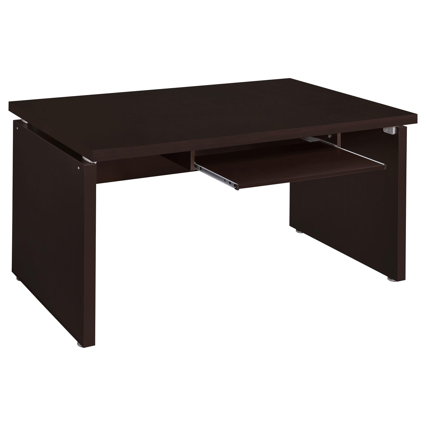 Coaster Home Furnishings - Skylar - Engineered Wood - 55-Inch L-Shape Computer Desk with Slide-Out Keyboard Tray, Mobile File Cabinet, and Metal Extension Glides - Home Office - Cappuccino - 800891