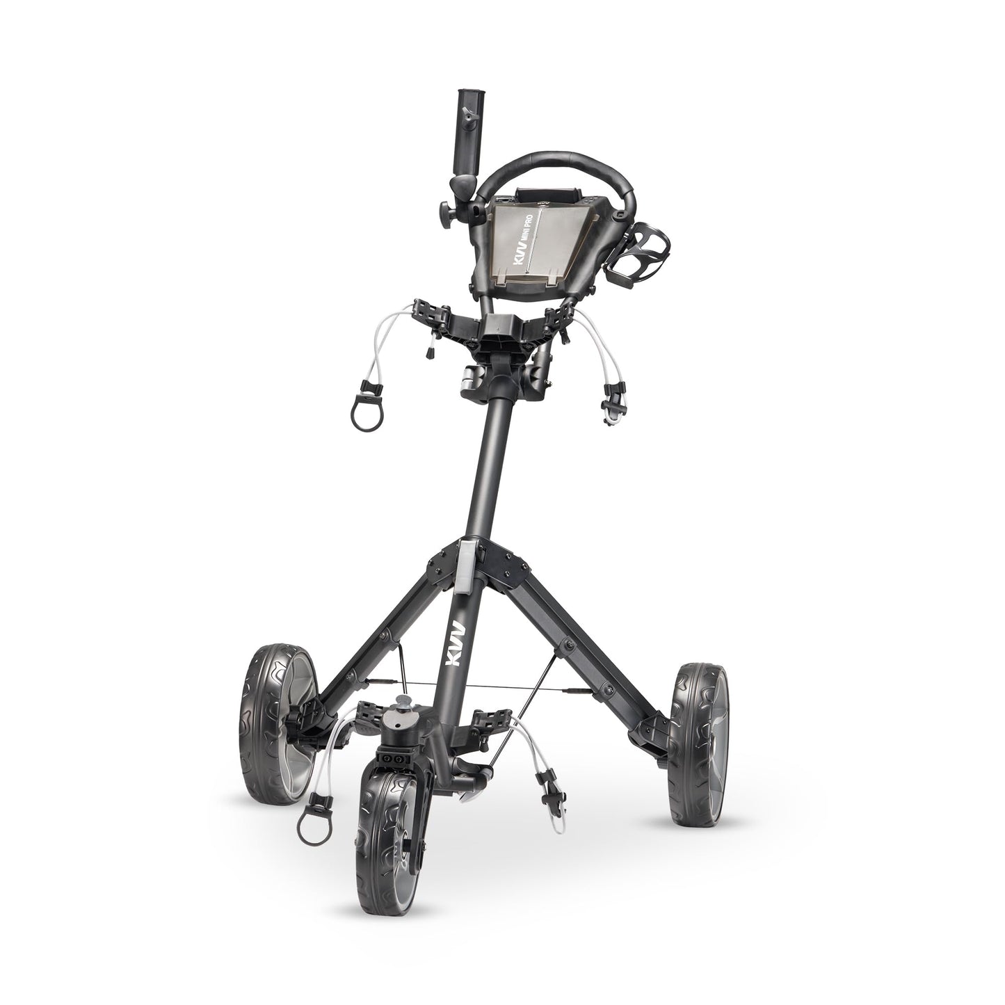 KVV Mini-Pro Deluxe Golf Cart for All Age Groups,Golf Push Cart with Adjustable Upper Bracket, 360 Swivel Front Wheel, Ultra-Compact Size