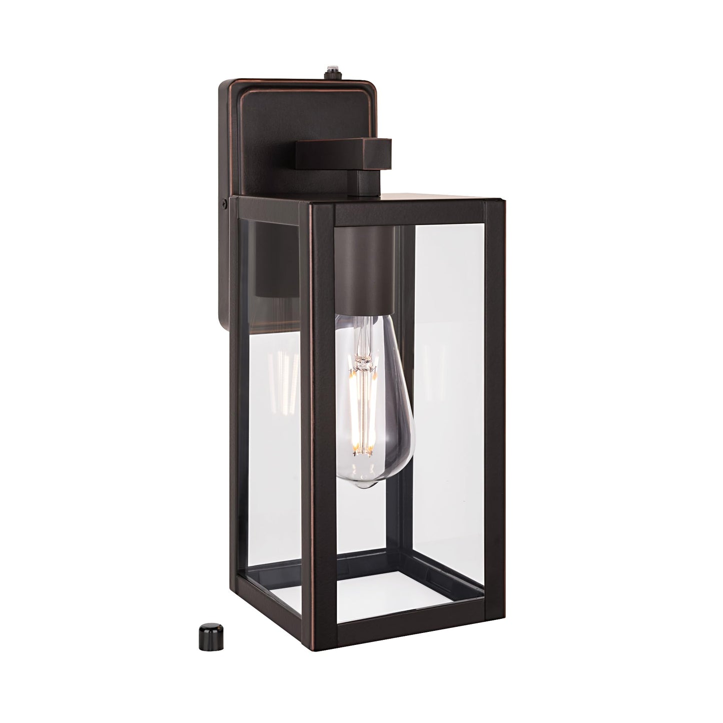 YoonLIT Dusk to Dawn Outdoor Wall Lantern, Waterproof Oil Rubbed Bronze, 1-Pack, Stainless Metal, Model YN-WL008P-ORB-1PK