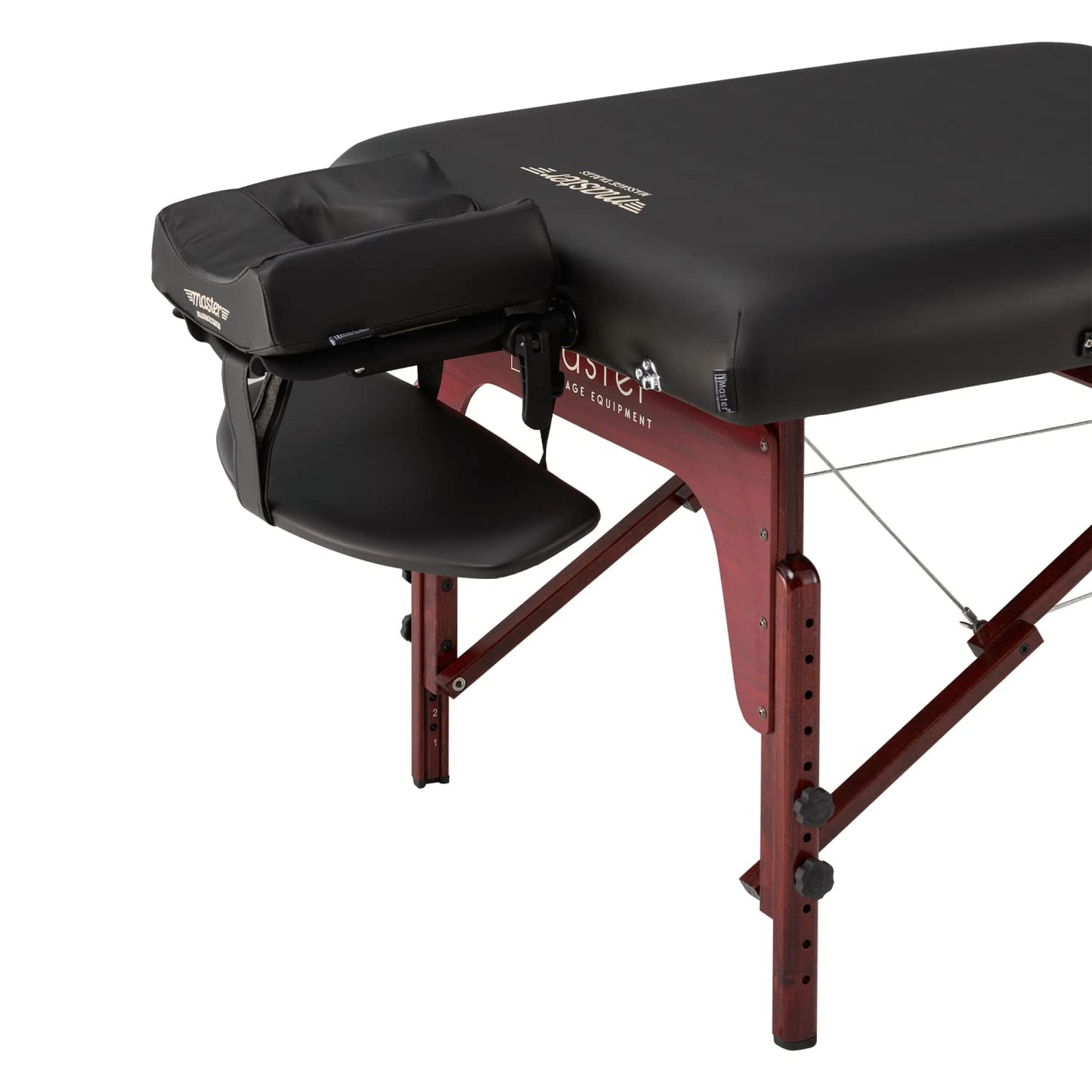 Master Massage 31" Montclair Heated Portable Massage Table with Therma-Top System, Reiki End Panels & Shiatsu Cable Release – Professional Spa Lash Bed – Black
