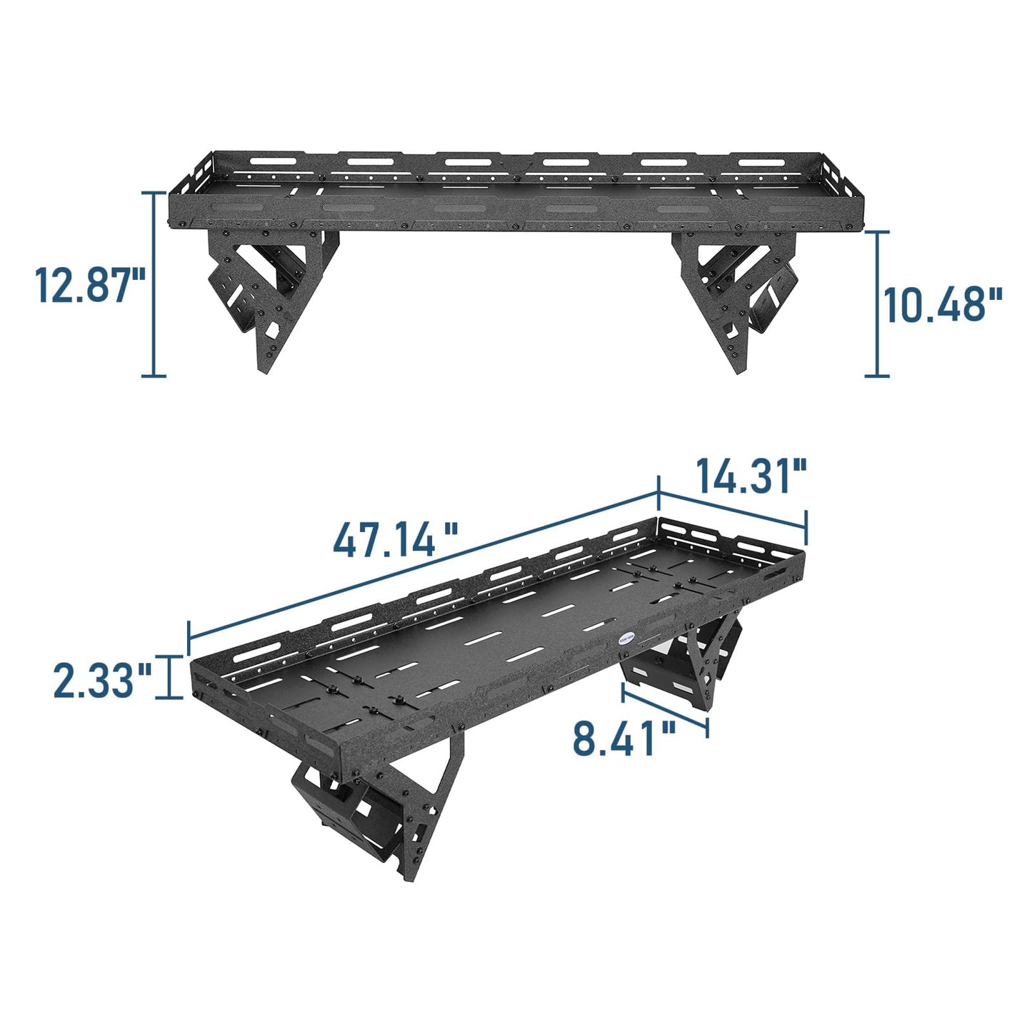 Hooke Road Universal Spare Tire Cargo Rack Basket Carrier for 30"-40" Tires, Fits for 1976-2026 Jeep Wrangler (CJ, YJ, TJ, JK, JL) & 2021-2026 Ford Bronco, SUV, RV