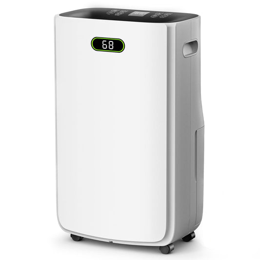 5000 Sq.Ft Dehumidifier for Basement with Drain Hose, 80 Pint Dehumidifiers for Home with Large 6.5L Water Tank,24H Timer,Child Lock,Defrost,Silent,4 Modes Operation Auto Shut-off(80 Pints)