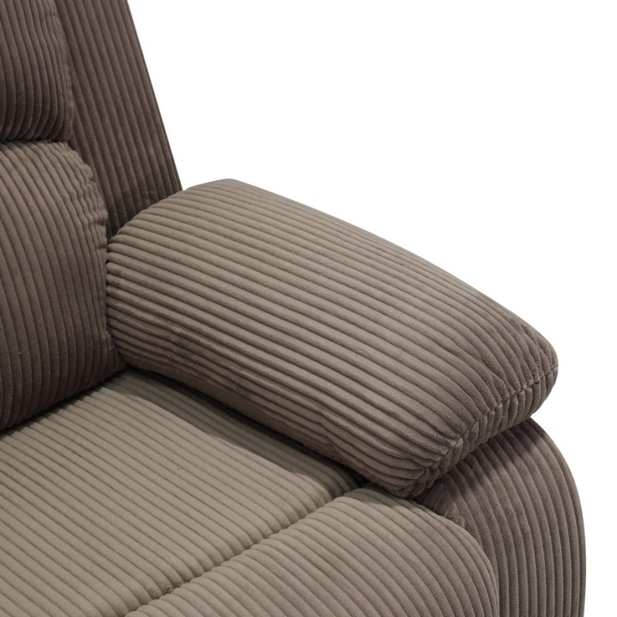 UOCFYK Reclining Sectional Sofa Set, L Shaped Recliner Couch with Cup Holder and Storage Console for Home Theater & Living Room, Camel