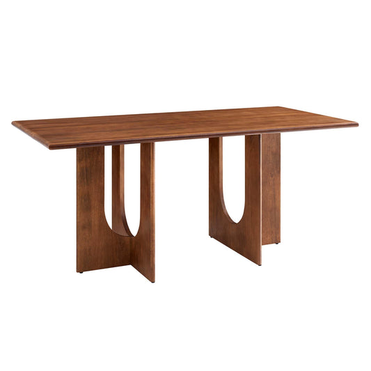 Modway EEI-6593-WAL Rivian Rectangular 70" Wood Dining Table, Walnut
