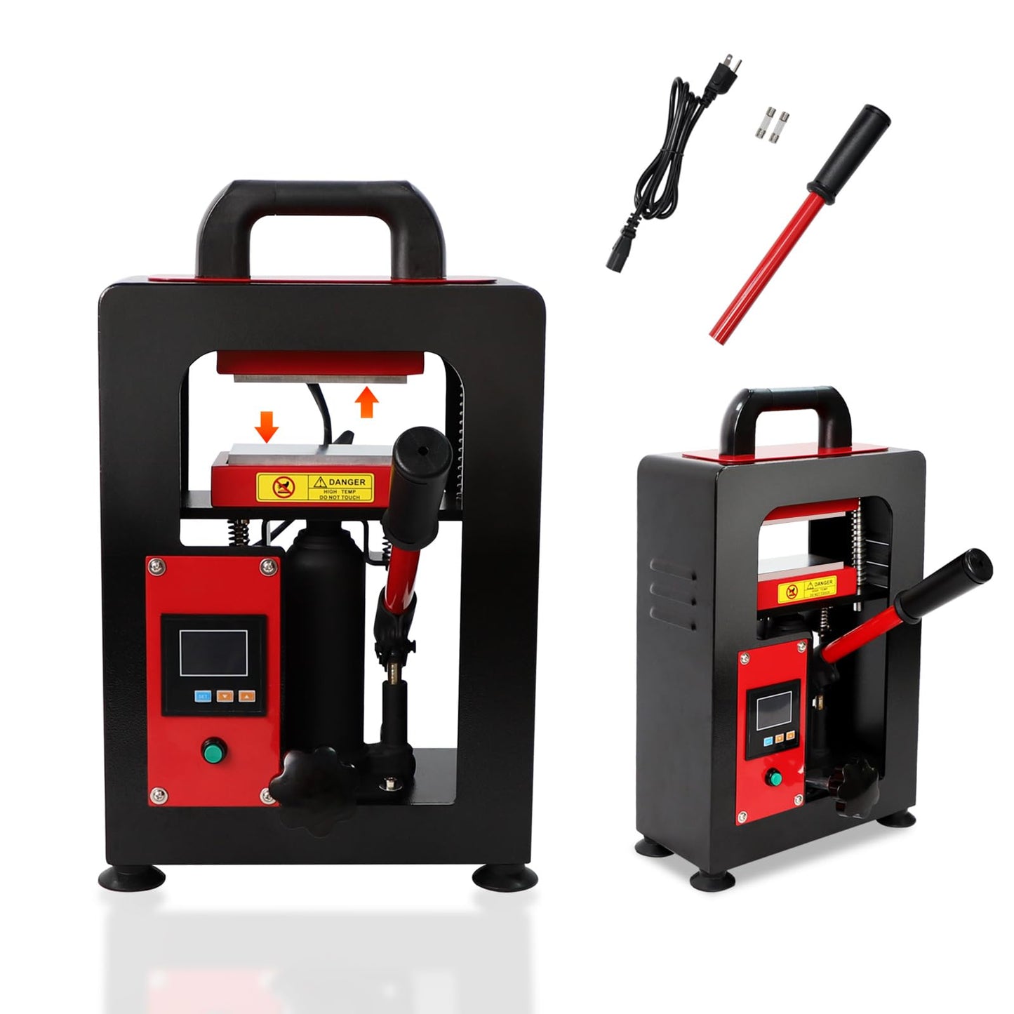 5/10 Tons Heat Press Machine with LCD Screen 2.3 x 4.7 Inch Dual Heating Plate (5T Pressure)