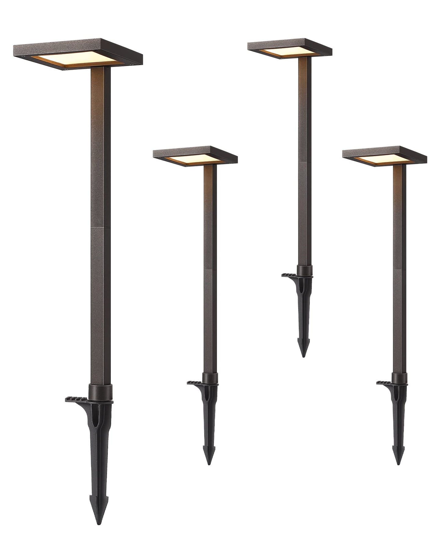 EDISHINE Low Voltage LED Landscape Lights 5.6W 151LM 3000K Waterproof, 12V Aluminum, Black, Model JDO1501LX-04, 4 Pack