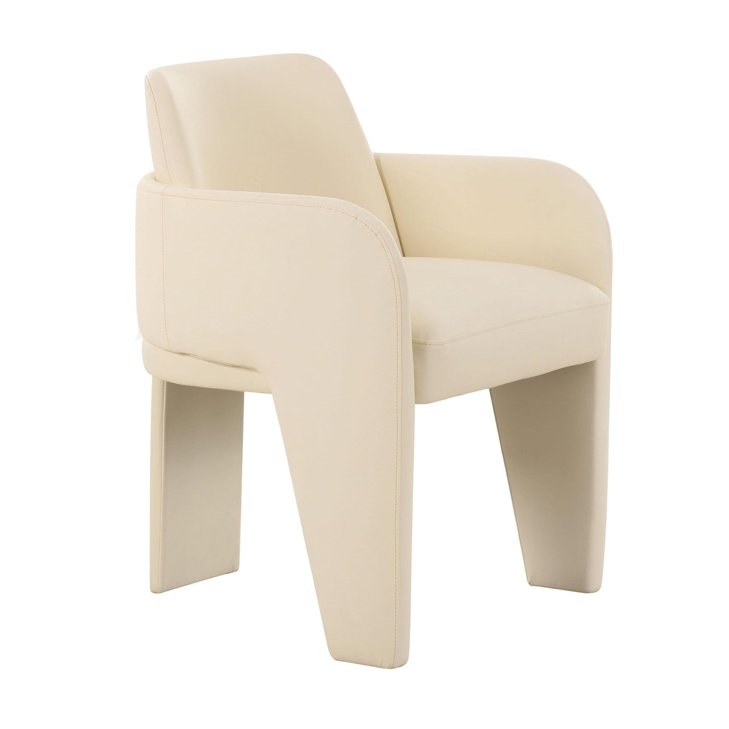 Tov Furniture Leo Cream Vegan Leather Dining Chair