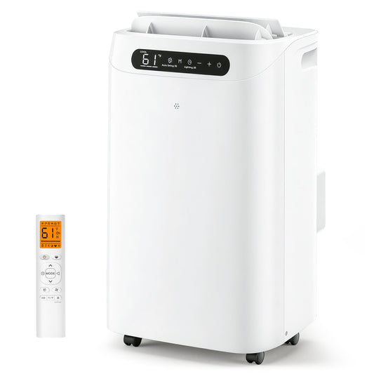14000 BTU Portable Air Conditioners, Cools Up to 700 Sq.Ft, Portable AC Unit with Remote Control, Cooling, Fan, Dehumidification, Sleep Mode& Installation Kits for Large Rooms, White