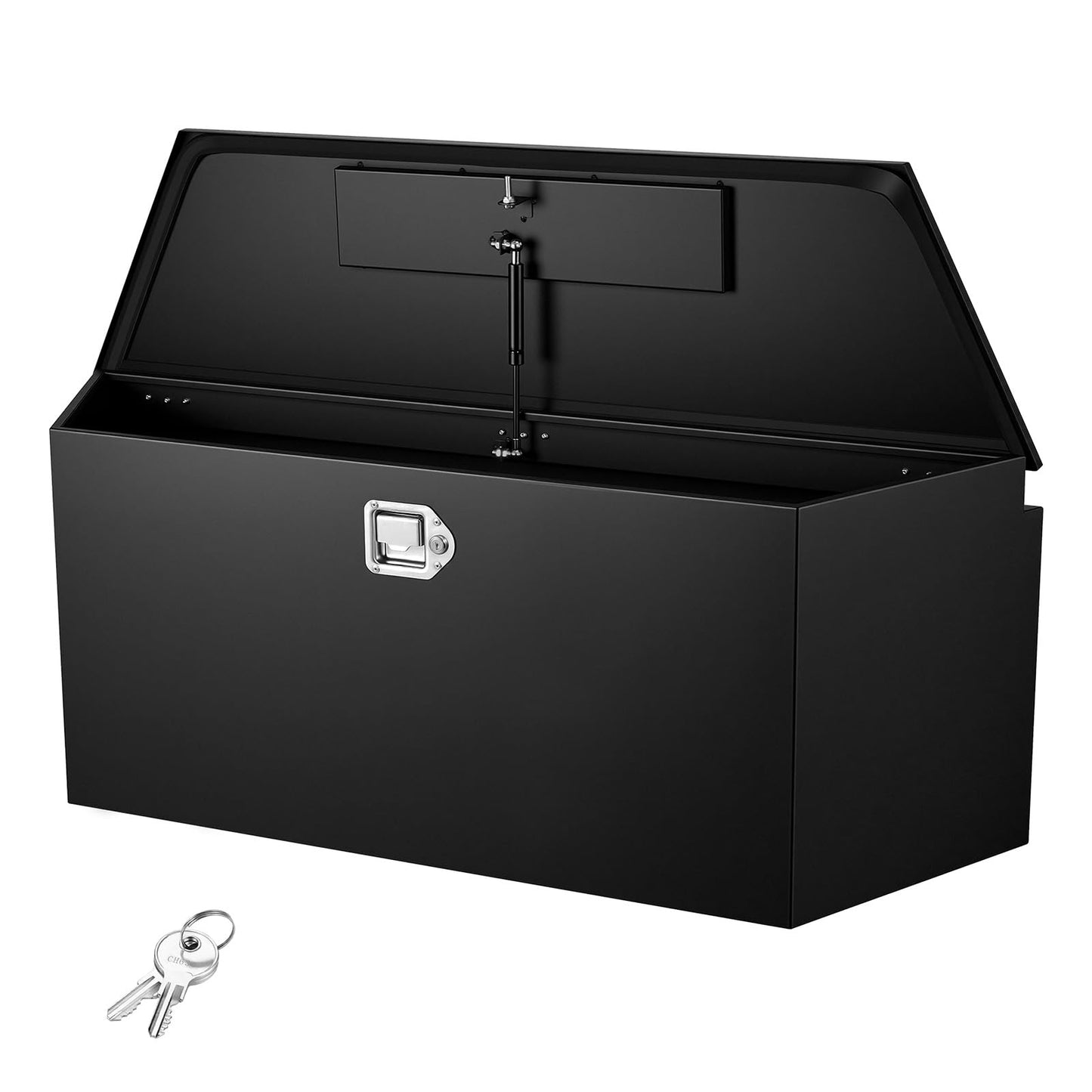 VEVOR Trailer Tongue Box, Heavy Duty Trailer Tongue Tool Box Storage Organizer with Lock & Keys, Utility Tool Chest for Pickup Truck Bed, RV, SUV, Off-Road Vehicle, Steel, 49" x 13.9" x 18.5"