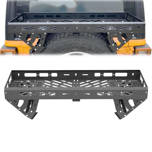 Getanye 32" - 40" Spare Tire Utility Cargo Basket Storage Tray Replacement for Jeep Wrangler JK JL TJ YJ CJ Ford Bronco SUV