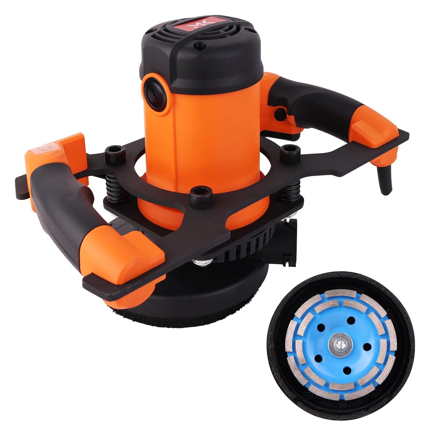 SOLARCROWS GJ1251 Concrete Grinder, 5-Inch Low-Vibration Surface Sander, 1800W with Dust Extraction, 6-Speed Adjustable