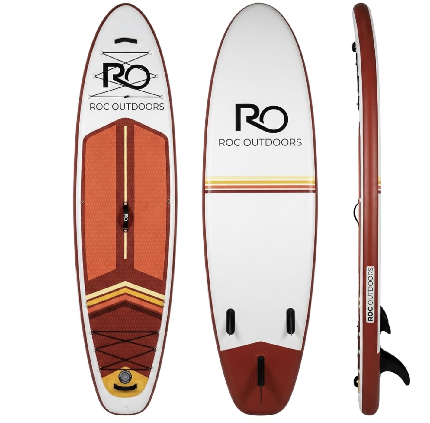 Roc Inflatable Stand Up Paddle Board with Premium SUP Paddle Board Accessories, Wide Stable Design, Non-Slip Comfort Deck for Youth & Adults (Shoreline)