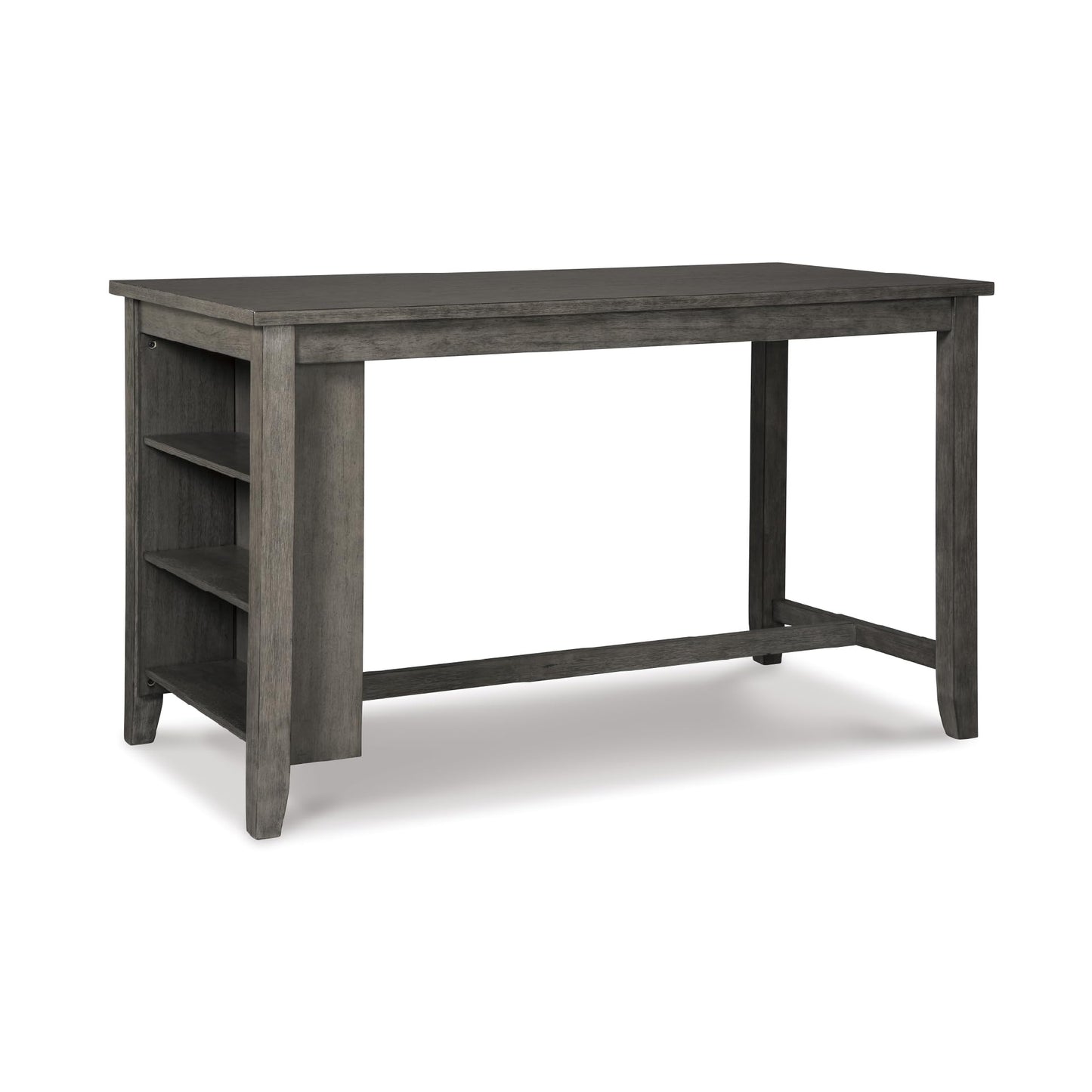 Signature Design by Ashley Caitbrook Dining Table, Counter Height Table With Shelves, Wood Construction In Antiqued Gray Wash, Space‑Saving For Small Rooms And Kitchens