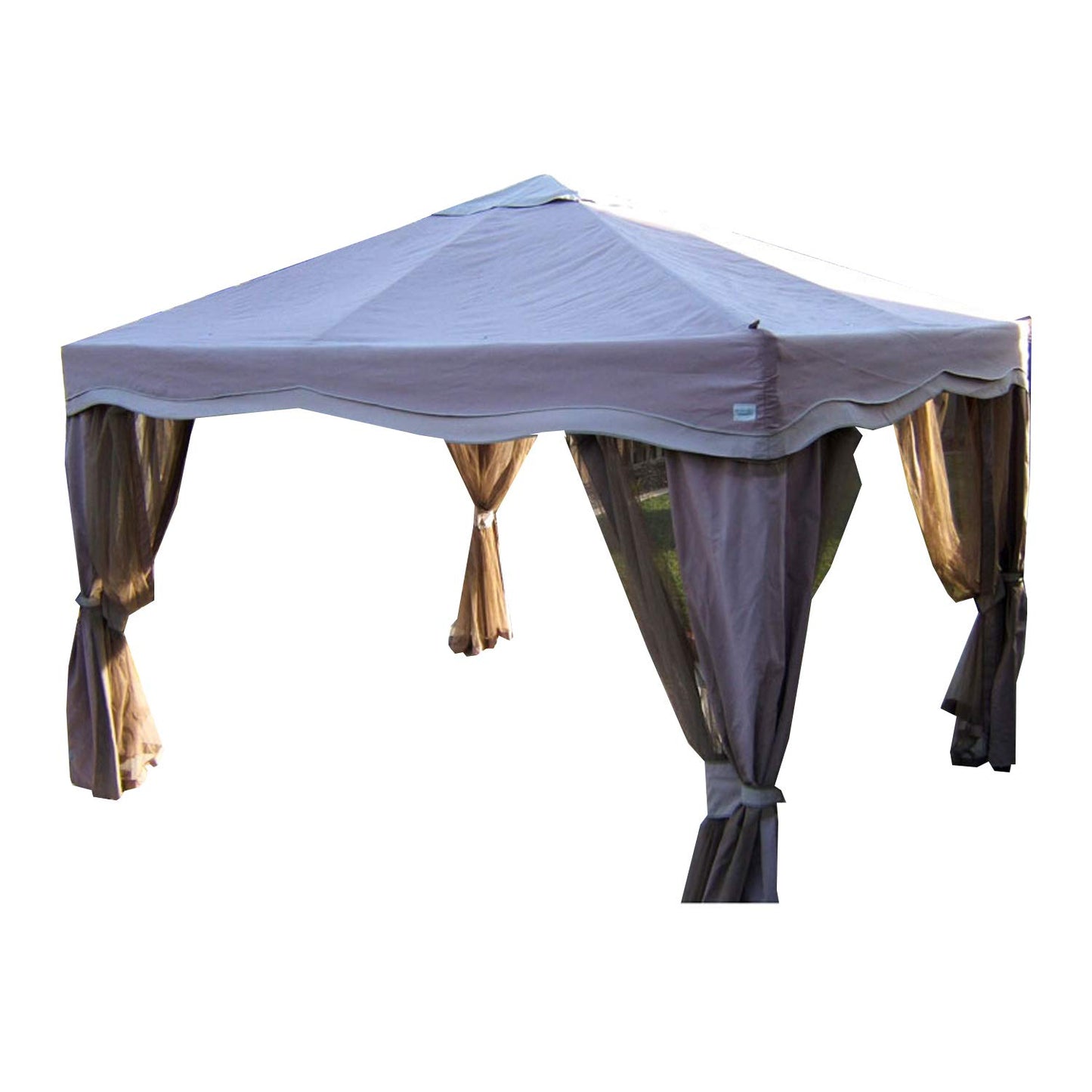 11 x 9 Cabin Style Single-Tier Gazebo Replacement Canopy Top Cover - RipLock 350