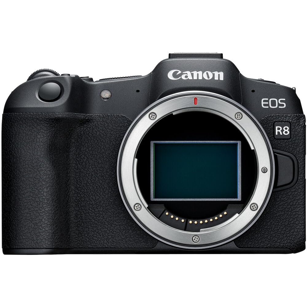 Canon EOS R8 Full-Frame Mirrorless Camera – 24.2MP, 4K60p Video, Dual Pixel AF II, Wi-Fi, Lightweight Body – Body Only (5803C002) + 64GB Memory Card + Canon Shoulder Bag
