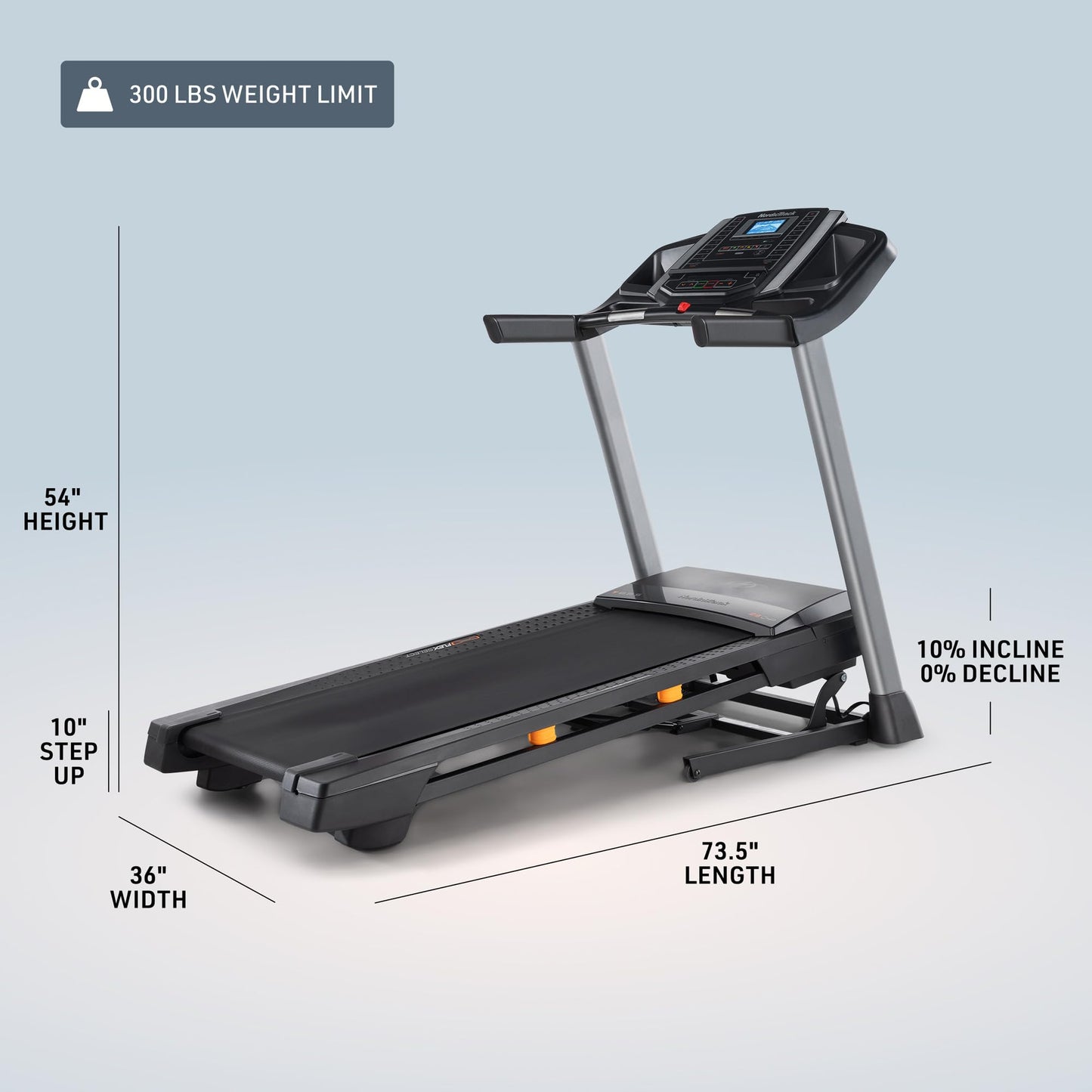 NordicTrack T 6.5 S; Treadmill for Running and Walking with 5” Display and SpaceSaver Design