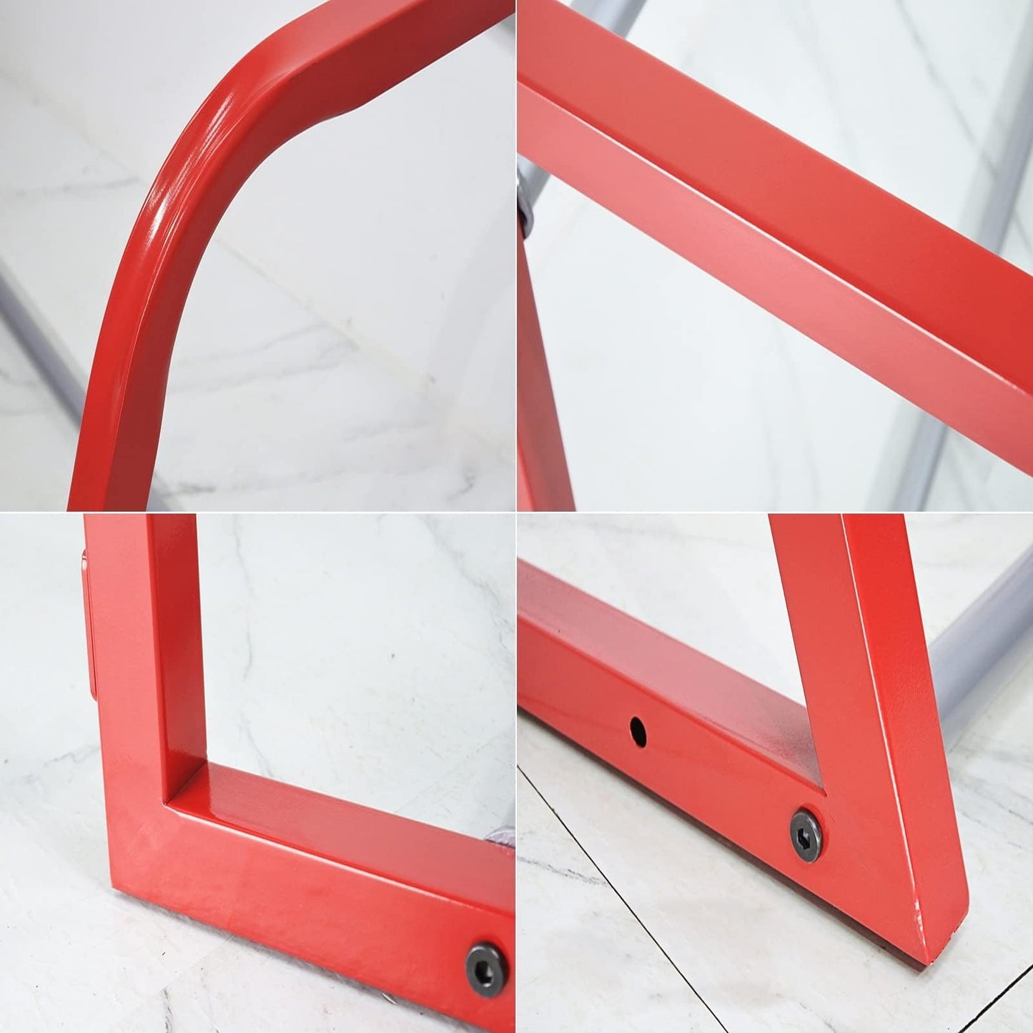 Desirelux Tire Storage Rack ，Rolling Tire Rack, Tire Rack for Garage Red w/4 Swivel Casters for Garage Storage