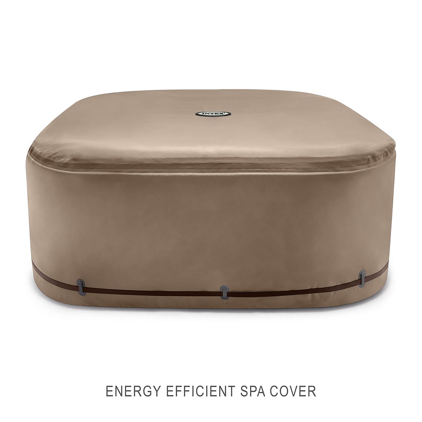 INTEX 28445EP PureSpa Chevron Deluxe Outdoor Inflatable Portable Hot Tub, Includes Energy Efficient Spa Cover, Spa Control App, FastFill Inflation System, 4 Person Capacity, 69" x 69" x 28"