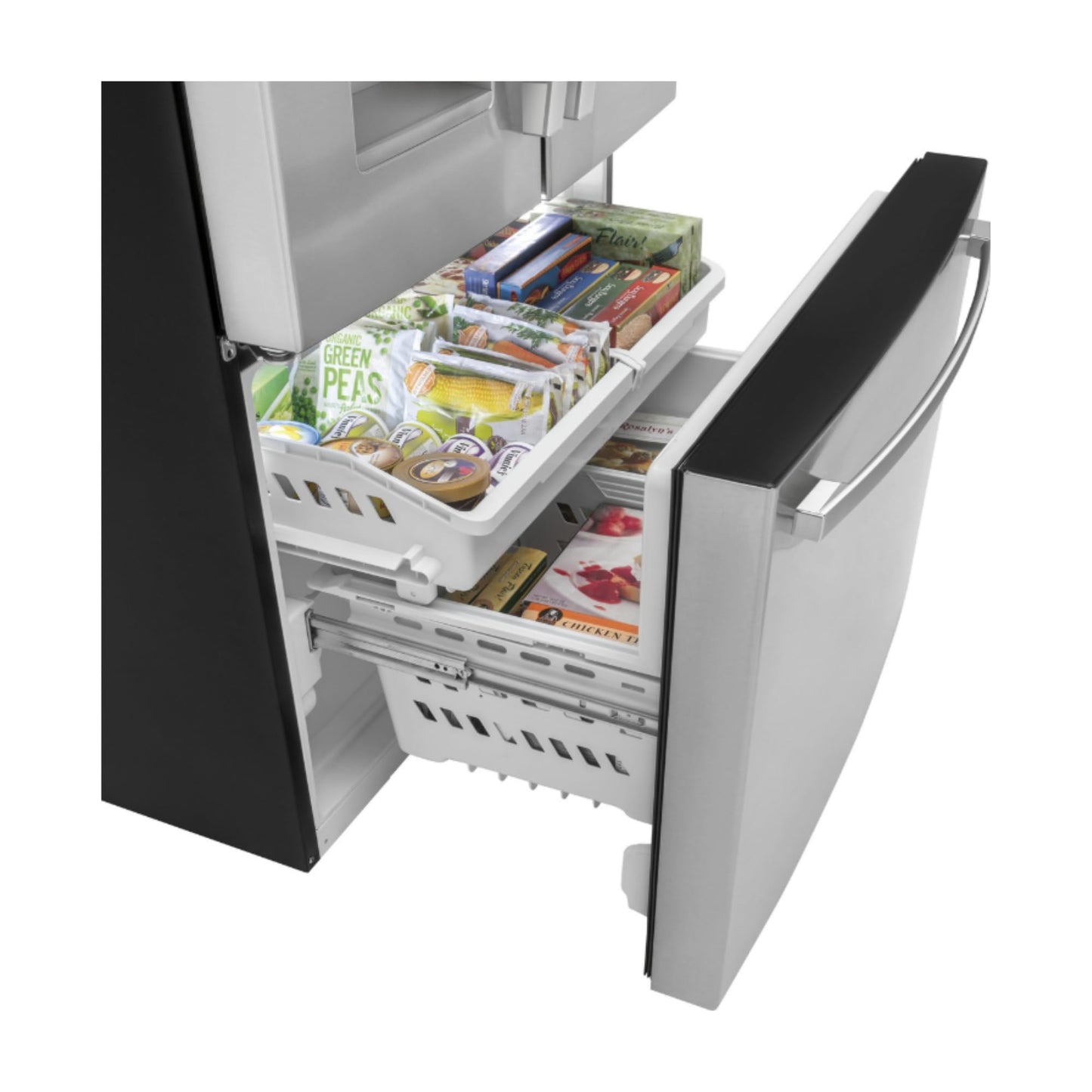 GE 20.6 cu. ft. Counter Depth French Door Refrigerator in Fingerprint Resistant Stainless GYE21JYMFS