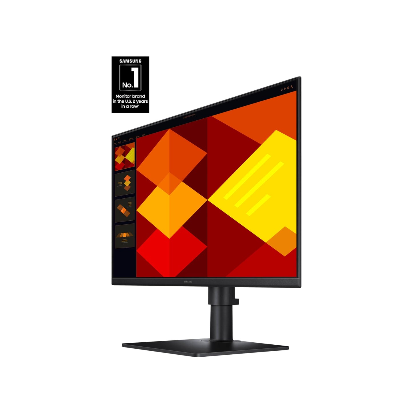 Samsung 24” (S40GD) Borderless Business Monitor with IPS Panel, 100Hz Refresh Rate, Eye Saver Mode, Ergonomic Design, Game Picture Mode, LS24D408GANXGO