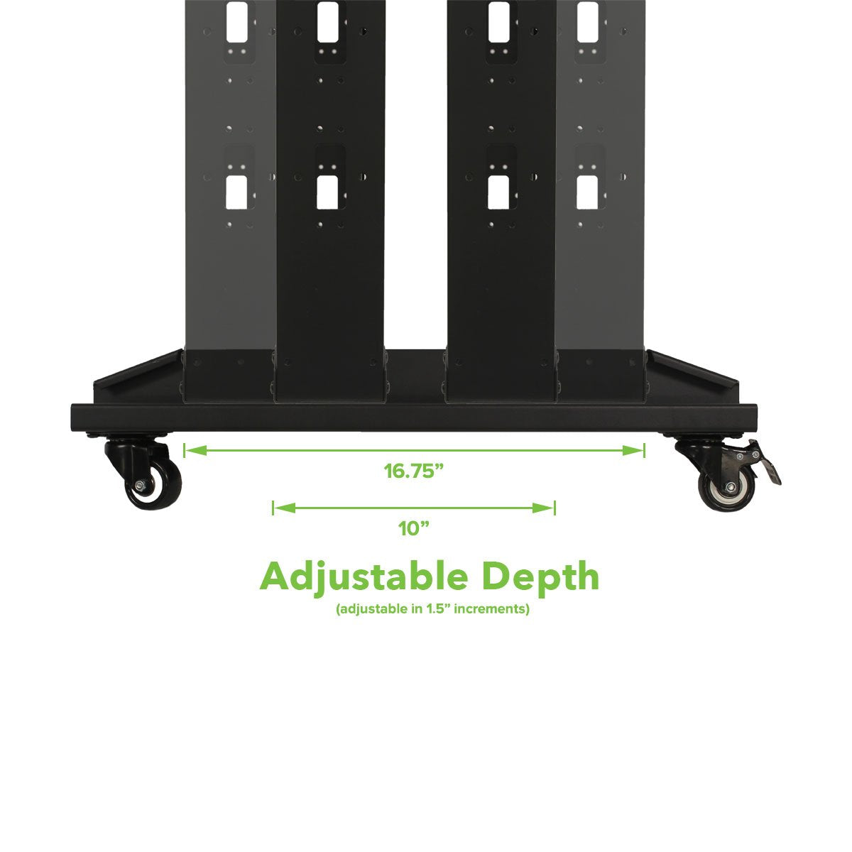 NavePoint 7ft Open Frame 19 Inch 42U 4-Post Network Server Relay Rack Rolling with Casters