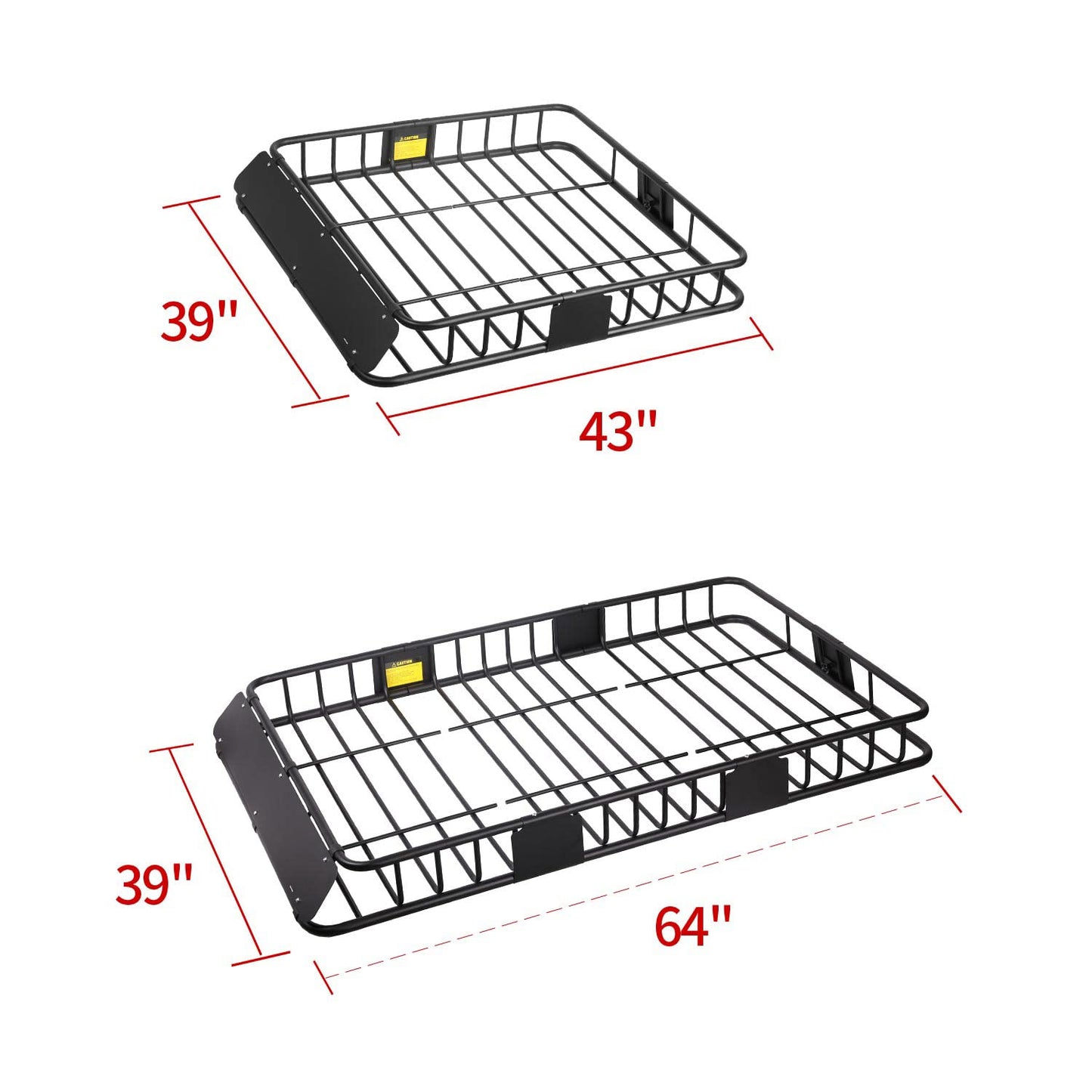 Leader Accessories 64"x39"x4" Roof Rack Cargo Basket with Cargo Bag & Net