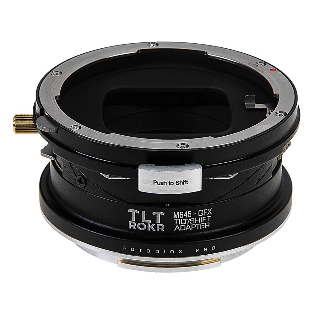 Fotodiox Pro - Tilt/Shift Lens Mount Adapter Compatible with Mamiya 645 (M645) Mount Lenses to Fujifilm Fuji G-Mount GFX Mirrorless Camera Body, (M645-GFX-TLTROKR)