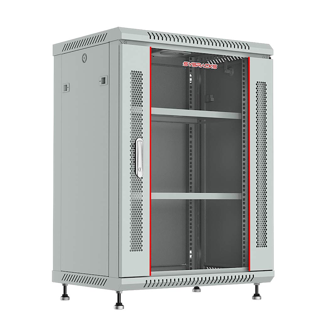 15U Wall Mount Server Rack Cabinet – 19" Network Rack Enclosure, 24" Deep Data Rack Cabinet with Fan, PDU & Shelf for IT Equipment, Switches and Patch Panel