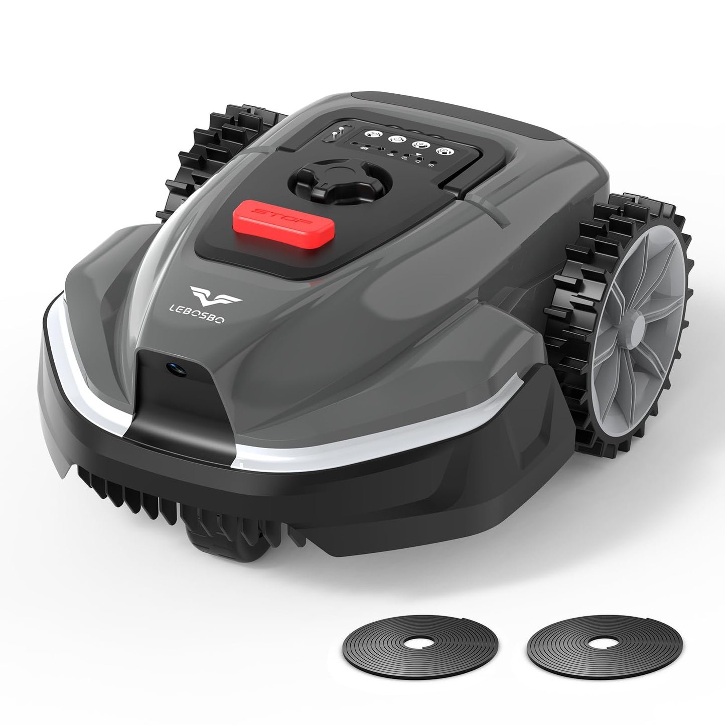 LEBOSBO V3 Robotic Lawn Mower with AI Vision Obstacle Avoidance, Smart APP Control, Low-Noise Operation, Adjustable Cutting Height, No-Go Zones, Ideal Robot Lawn Mower for Lawns Up to 1600 Sq.Ft