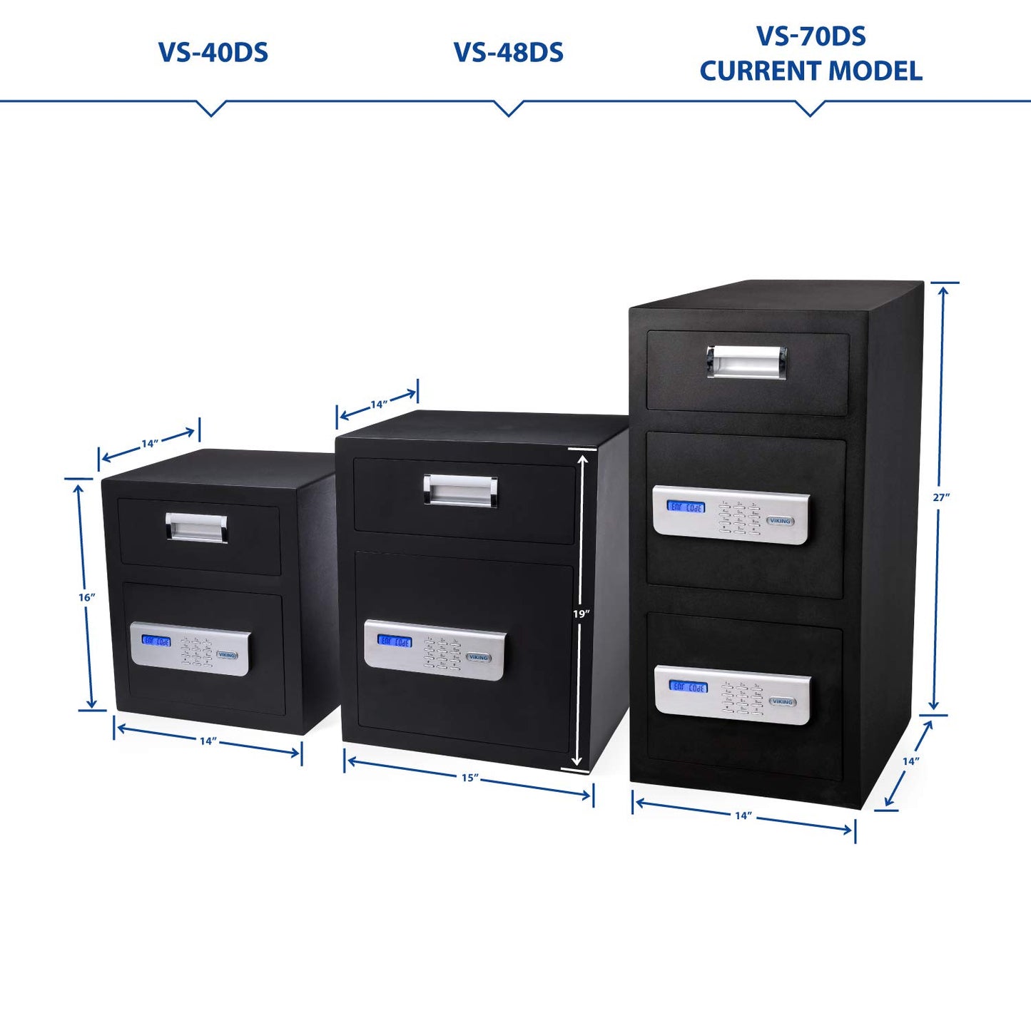 Viking Security Safe VS-70DS Heavy Duty Large Double Door LCD Electronic Depository Safe