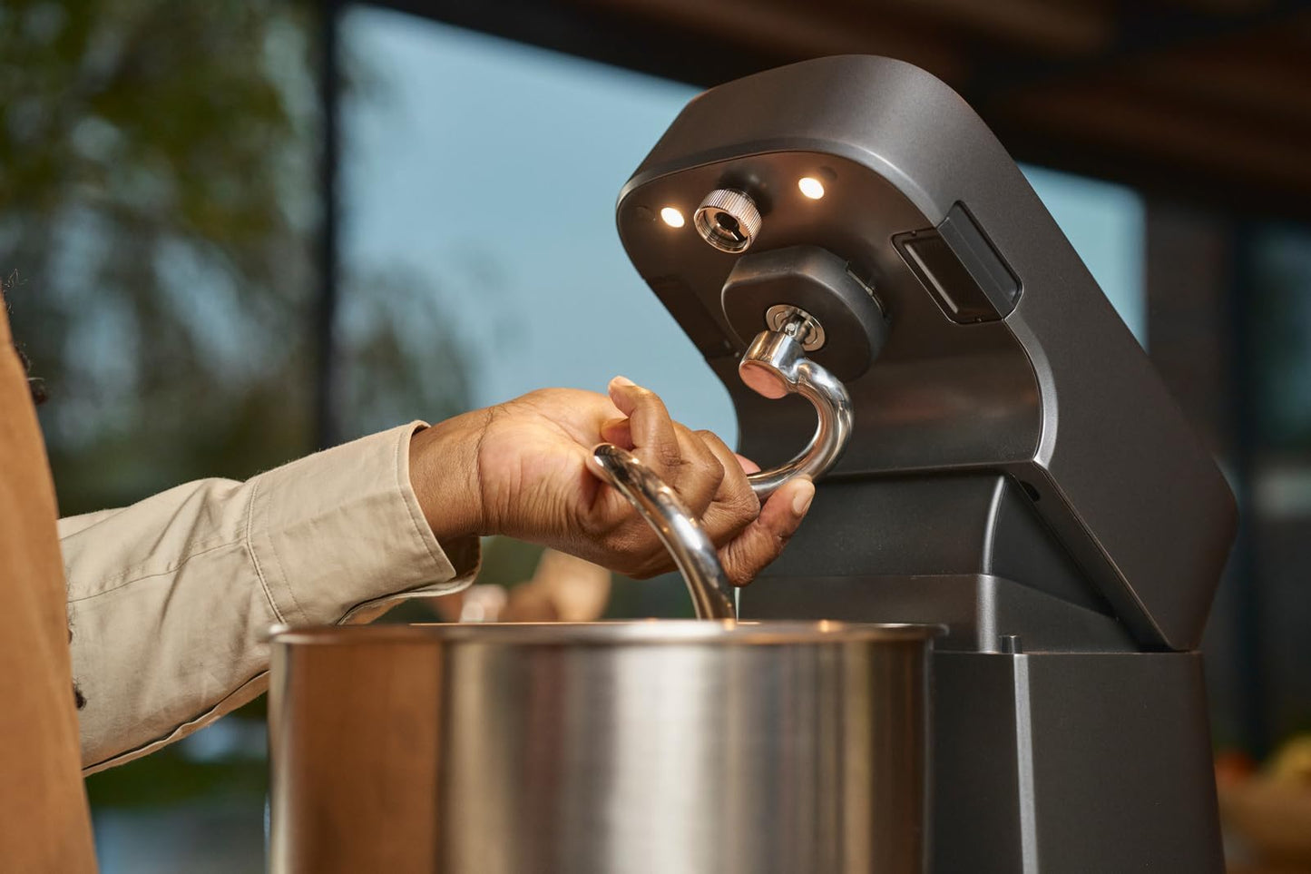 Ooni Halo Pro Spiral Mixer - Dough Stand Mixer with Attachments, 7.3 Quart Capacity and 58 Speed Settings - Charcoal Grey