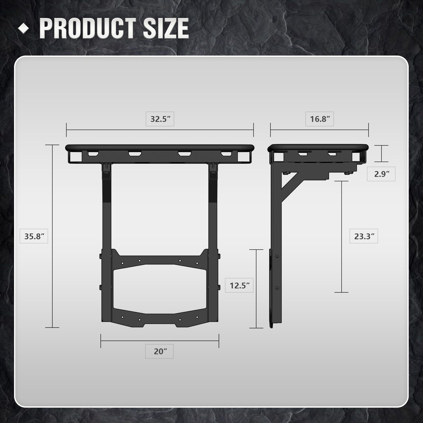 EYOUHZ for Wrangler JL Spare Tire Cargo Rack Rear Luggage Basket on OE Tailgate Compatible with 2018 2019 2020 2021 2022 2023 2024 2025 2026 Jeep Wrangler JL & JLU 2/4 Doors, Cargo Storage Carrier