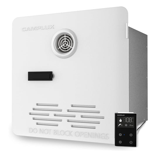 CAMPLUX RV 65,000 BTU Tankless Water Heater, 2.64GPM RV Hot Water Heater with Mixing Tank and Remote Controller, High Altitude Performance, CSA Listed