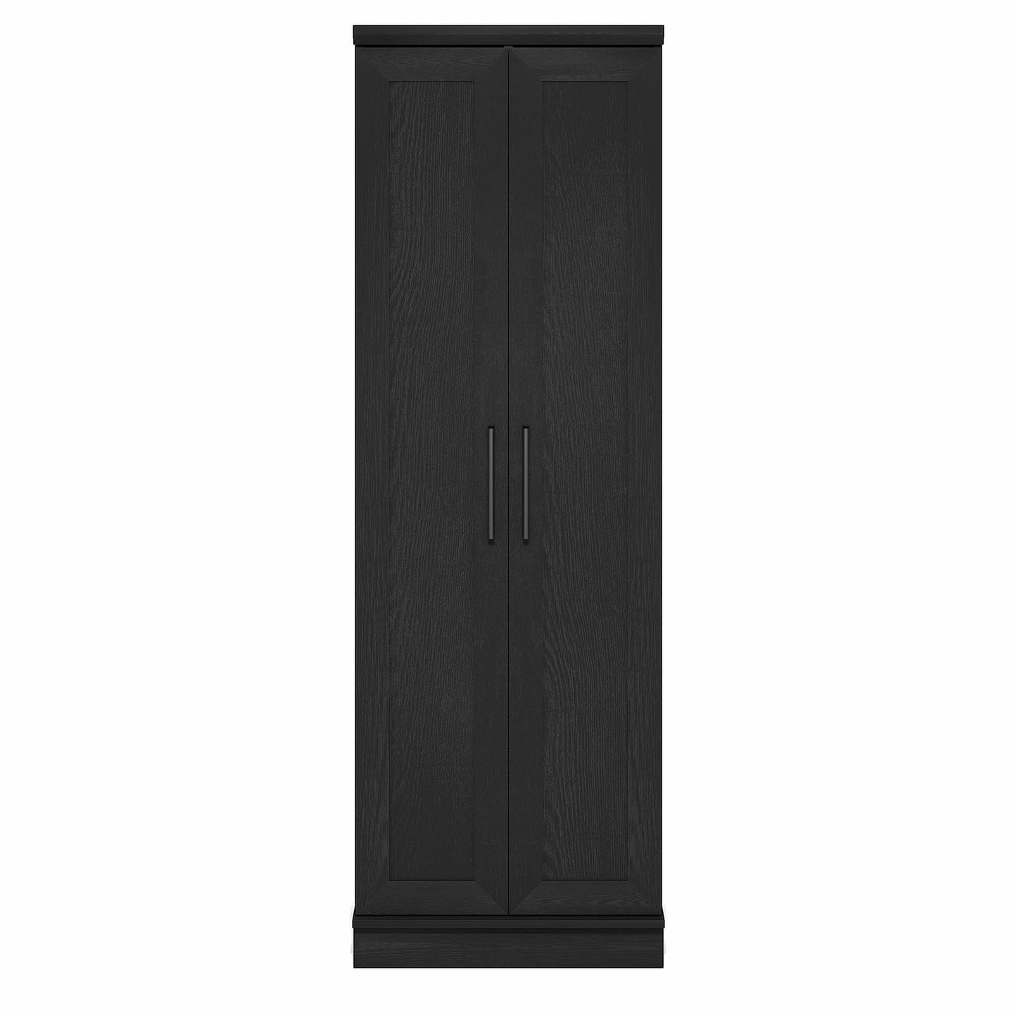 Furinno Robin Storage Cabinet, 5-Tier Pantry Cabinet with Adjustable Shelves, 23W with 2 Shaker-Doors, Kitchen Cabinet, Organization and Storage, for Pantry, Living Room, Home Office, Black Woodgrain