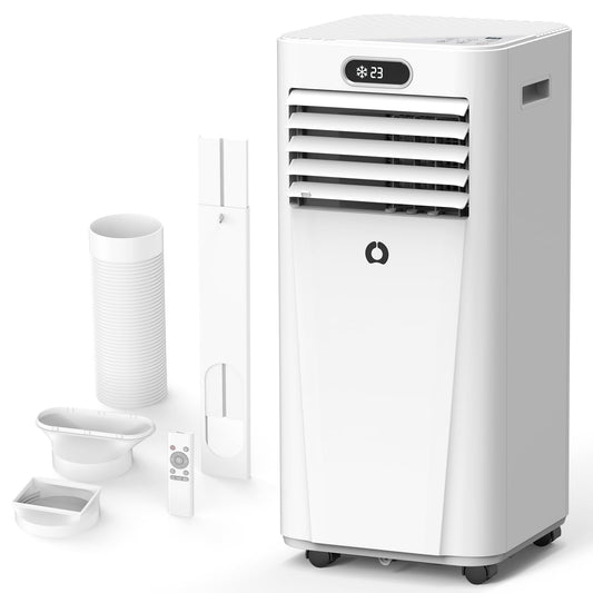 10000Btu Portable Air Conditioners, 4 in 1 Portable AC with Cooling, Dehumidification, Fan, for Medium Rooms (450 Sq.Ft), featuring an Auto-Evaporation System，Silent-Running Standing AC for Bedrooms