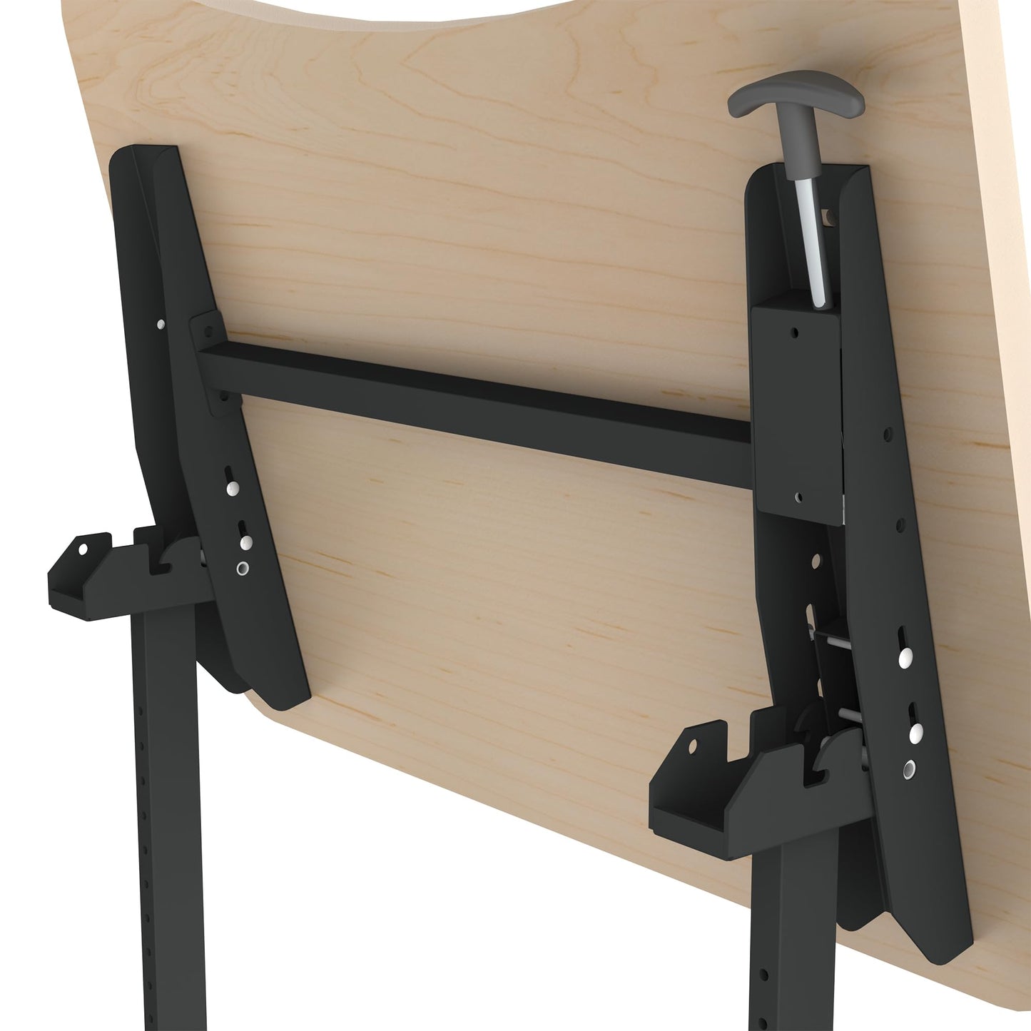 Learniture Maple Adjustable Height Mobile Flipper Sit-to-Stand Desk for Home, Classroom or Office (Pack of 2)