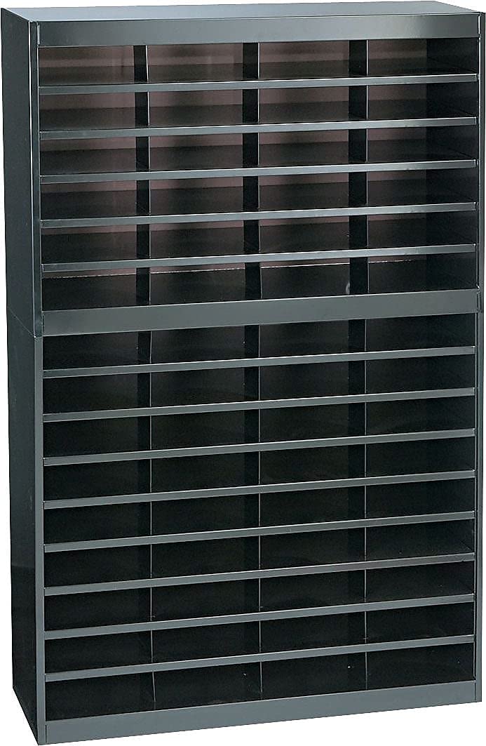 Safco 9231BLR E-Z Stor Literature Organizer, 60 Letter Size Compartments, Black