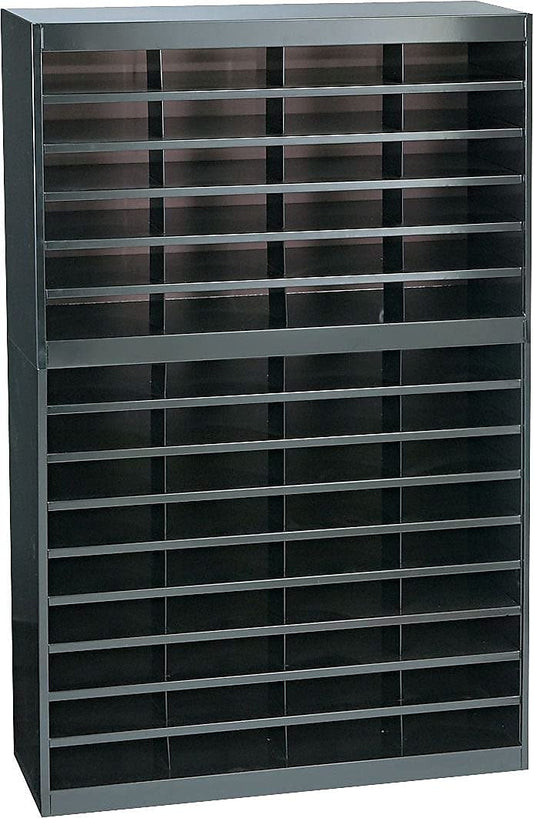 Safco 9231BLR E-Z Stor Literature Organizer, 60 Letter Size Compartments, Black