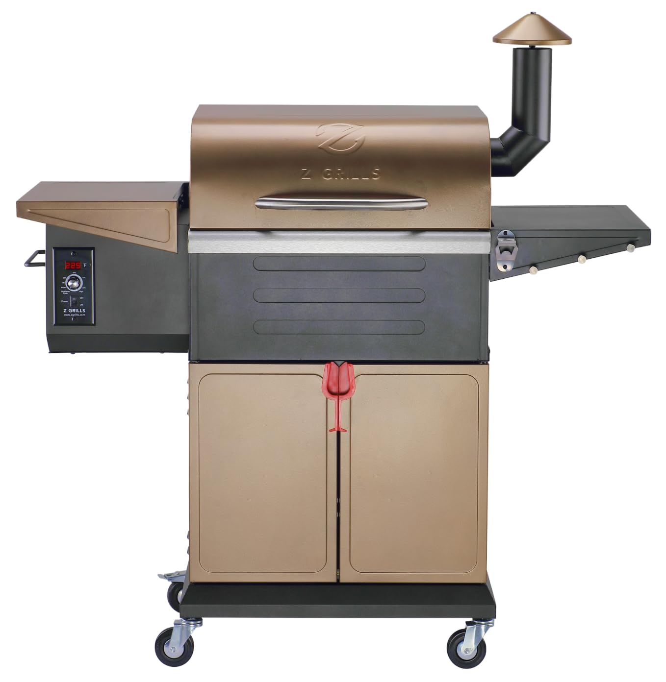 Z GRILLS 8-in-1 Outdoor BBQ Grill with PID 3.0 Controller, Wood Pellet Smoker, Auto Temperature Control, Huge Storage Cabinet Side Shelf with Tool Hooks, 572 sq in Cooking Area for Camping Party