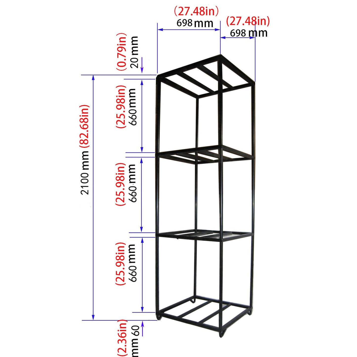 Deebior 1Pc Universal Black Rustproof Steel Double Sided Wheel Rim Display Stand,Car Wheel Rims Shelf Organizer, Heavy Duty Multi Tire Rim Stand for Garage Repair Shop 243B