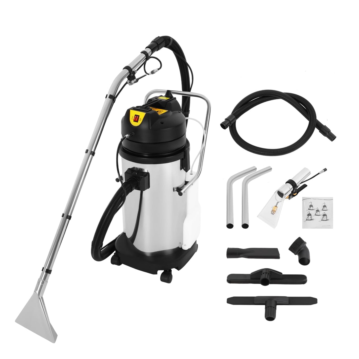 40L/10.56Gal Commercial Carpet Cleaner Machine, 1049W Heavy Duty Spraying Floor Brush Cleaner, Extractor Vacuum Washing Machine, 230mbar Suction, for Floor Couch Sofa Cleaning
