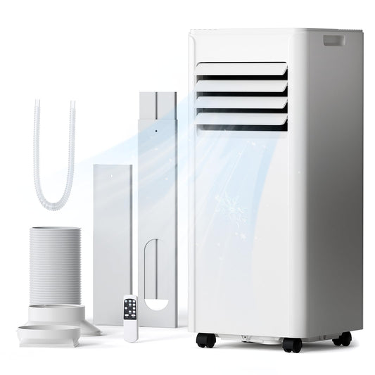 10,000 BTU Portable Air Conditioner, 4-in-1 AC Unit Cools 450 Sq.Ft, Quiet Air Conditioner with Dehumidifier & Fan, LED Display, Remote, 24H Timer, Window Kit for Bedroom Office Dorm