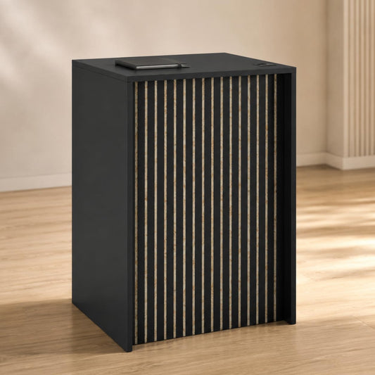 Host Stand with Drawer, Small Reception Desk, 26in Checkout Counter, Black
