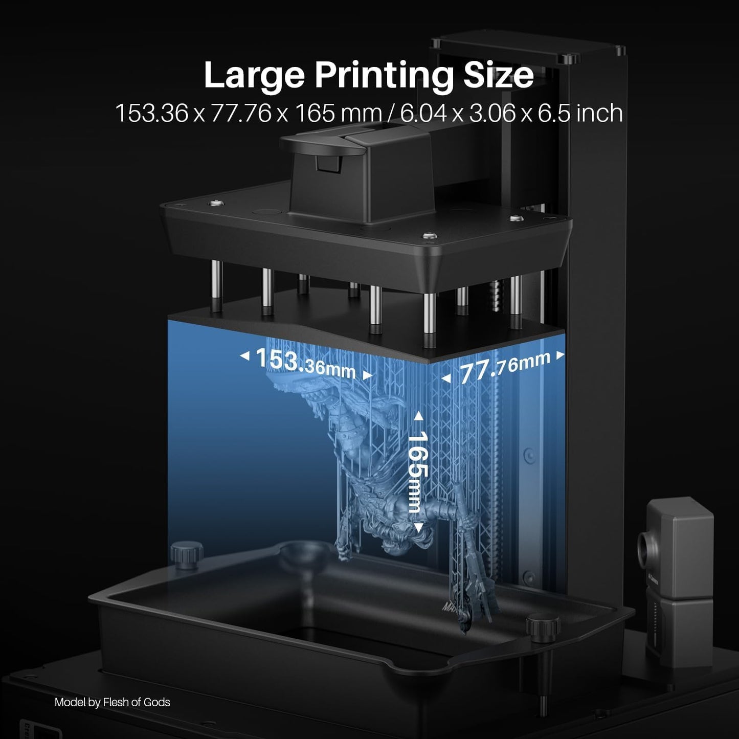 ELEGOO Mars 5 Ultra Resin 3D Printer with 7" 9K Mono LCD, 150mm/h High Speed Printing, Smart Automatic Leveling, Intelligent Detection, WiFi-Transfer, Printing Size of 6.04 × 3.06 × 6.49 inch