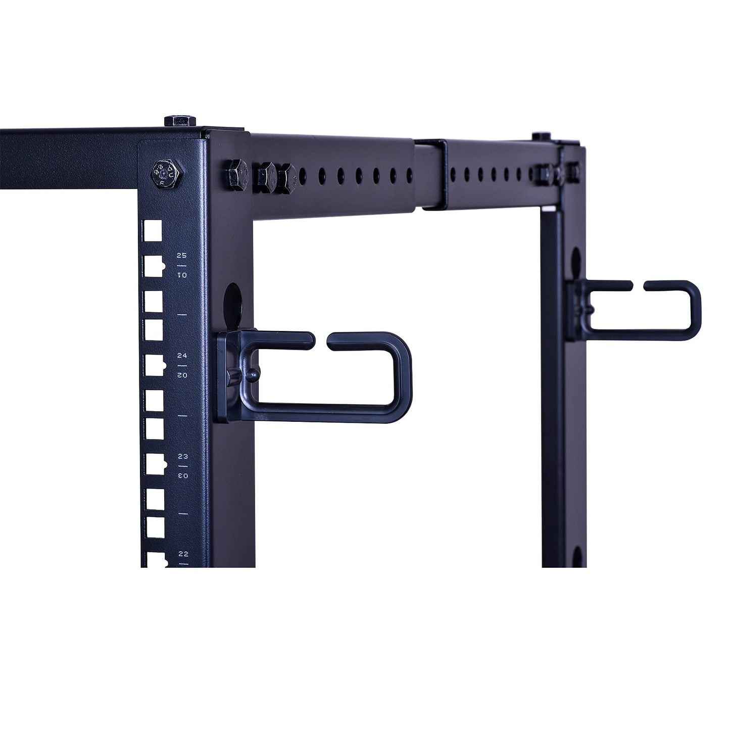 RackPath 25U Open Frame Server Rack – Heavy Duty 4 Post Adjustable Depth with Casters