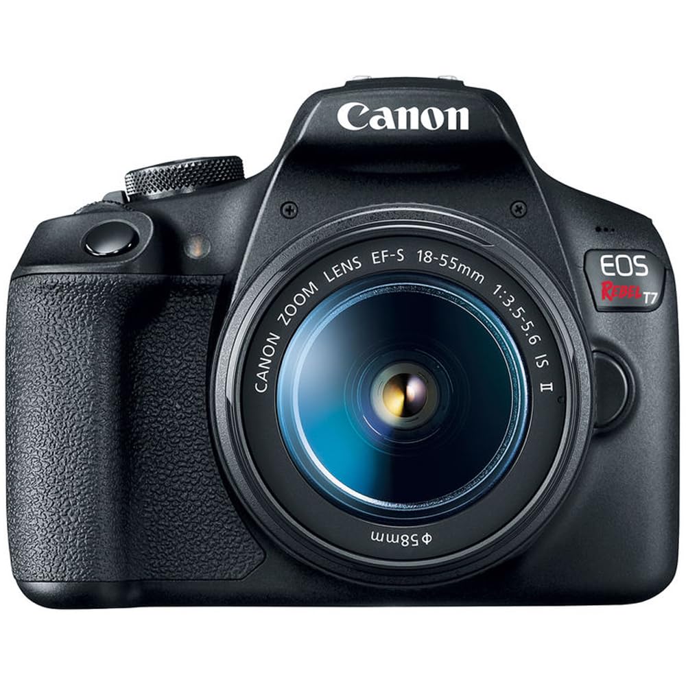 Canon EOS Rebel T7 DSLR Camera with 18-55mm Lens Bundle 24.1MP Beginner Digital Camera Kit with 64GB Memory Card, Camera Bag & Photo Editing Software