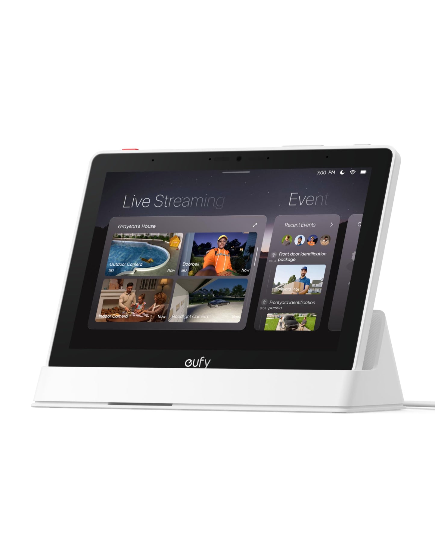 eufy Security eufy Smart Display E10, Smart Home Hub, 8" Control Panel, Compatible Devices, Four Views on One Screen, Instant Door Alerts, Daily Event Reports, One Tap Control, 64GB EMMC
